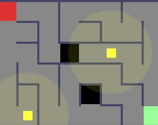 Screenshot of squares in a maze